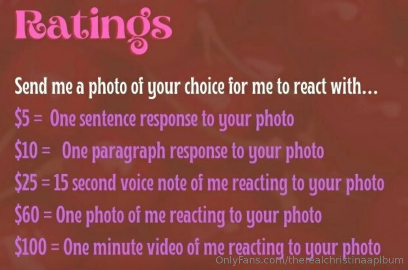 ChristinaAplbum OnlyFans exclusive photo 1 - therealchristinaaplbum premium content